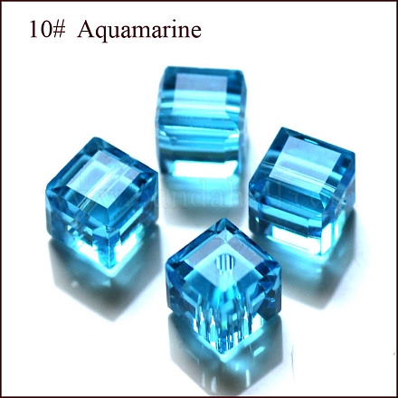 Abalorios de cristal austriaco de imitación SWAR-F074-8x8mm-10-1