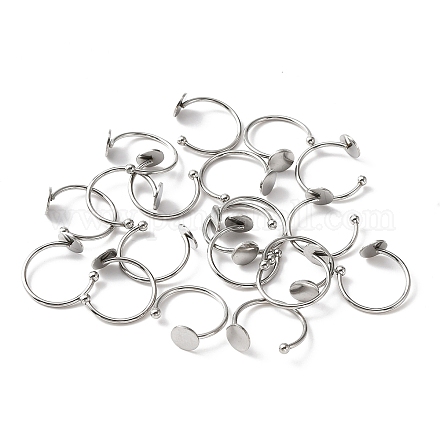 10 шт. 304 кольца из нержавеющей стали с открытыми манжетами DIY-WH0410-55P-1