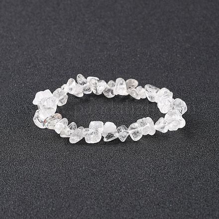 Valentines Day for Lovers Ideas Crystal Chips Stretch Bracelets X-BJEW-JB01308-07-1