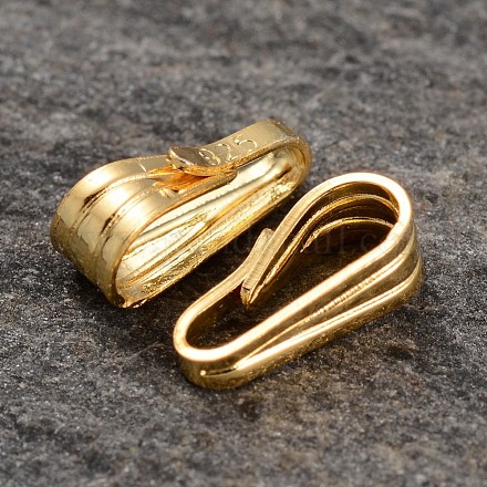 Real 18k chapado en oro 925 broches de plata de ley en colgantes STER-K015-H461-G-1