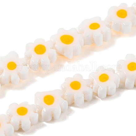 Chapelets de perles en verre de millefiori manuelles LAMP-XCP0001-16-1