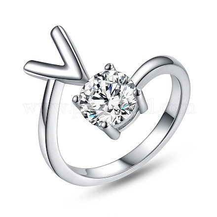 Кольцо-манжета с родиевым покрытием JR852V-1