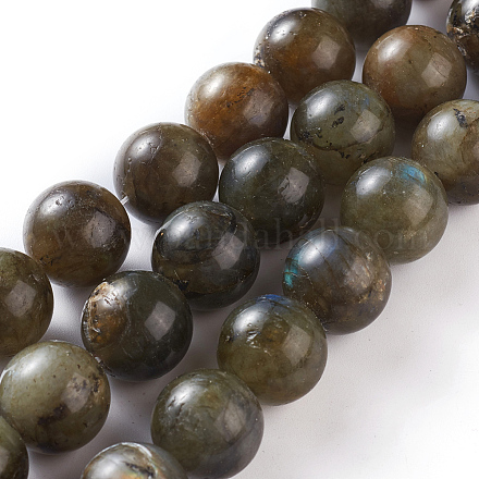 Chapelets de perles en labradorite naturelle  G-O181-03-1