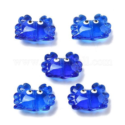 Прозрачные стеклянные эмалевые бусины LAMP-V001-08D-1