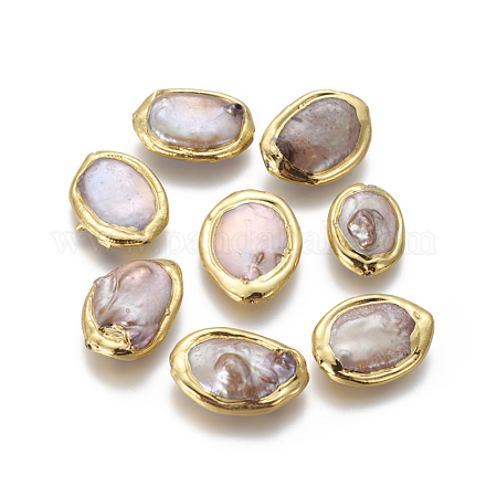 Perlas naturales abalorios de agua dulce cultivadas PEAR-F011-13G-1