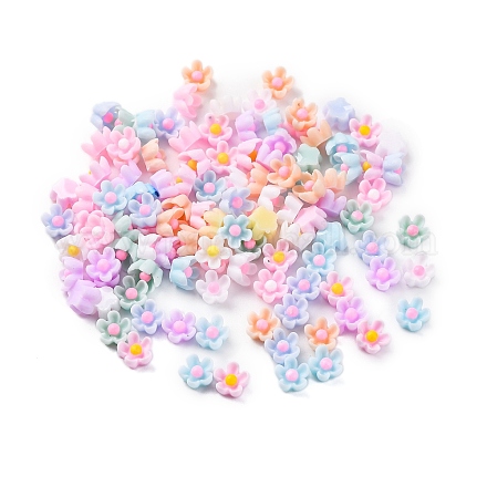 Кабошоны из непрозрачной смолы в виде цветка FIND-L019-02D-1