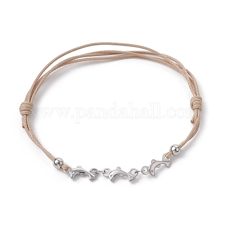 Dolphin 304 Stainless Steel Link Bracelets BJEW-JB09948-1