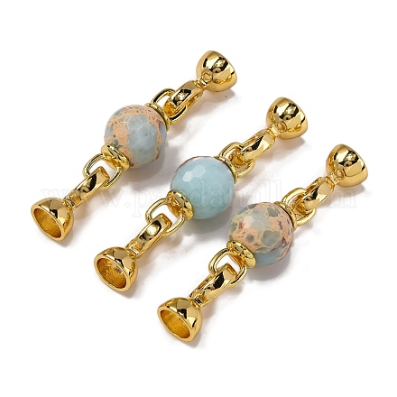 Стойка плакировка латунь и шушань камень поток над chasps KK-B103-14G-1