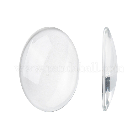 Transparent oval Glas Cabochons&nbsp;LS-GGLA-R022-35x25-1