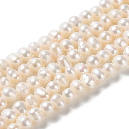 Fili di perle di perle d'acqua dolce coltivate naturali PEAR-E018-52-1