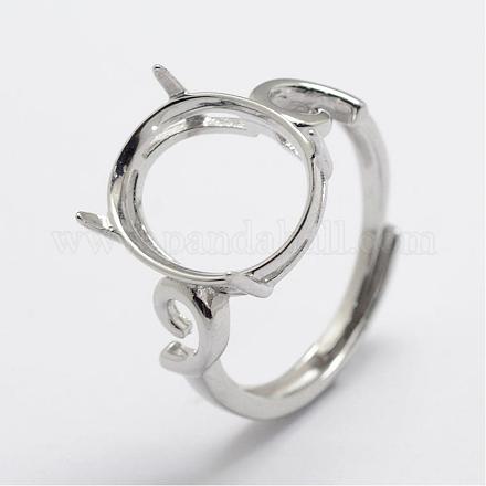 925 componenti dell'anello di barretta d'argento sterlina STER-F027-63P-1