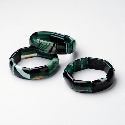 Bracelets extensibles en agate naturelles BJEW-G505-10-1