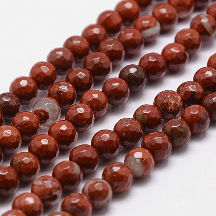 Chapelets de perles en jaspe rouge naturel G-G736-30-8mm-1