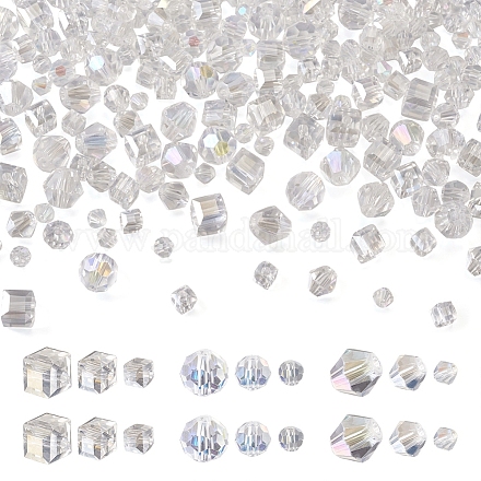 Biyun 300 pièces 9 brins de perles de verre galvanoplastie style EGLA-BY0001-01-1