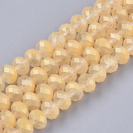Rociar perlas de vidrio pintado hebras DGLA-T001-006G-1