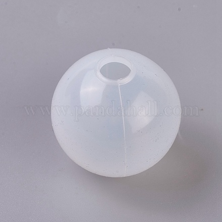 シリコンモールド  レジン型  UVレジン用  エポキシ樹脂ジュエリー作り  球型  ボール  透明  33mm  穴：8mm DIY-G008-05C-1
