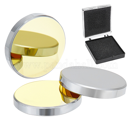 Lente reflectante bañada en oro de silicona AJEW-WH0248-391A-1
