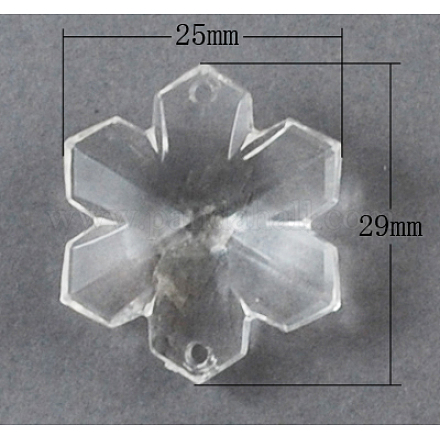Transparent Clear Acrylic Faceted Flower Links X-TACR-82820-1