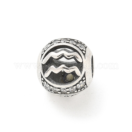 Латунные прозрачные фианиты европейские бусины FIND-M049-01AS-04-1