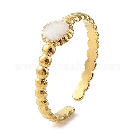 Кольца-манжеты из нержавеющей стали 304 с эмалью для женщин RJEW-F166-49G-02-1