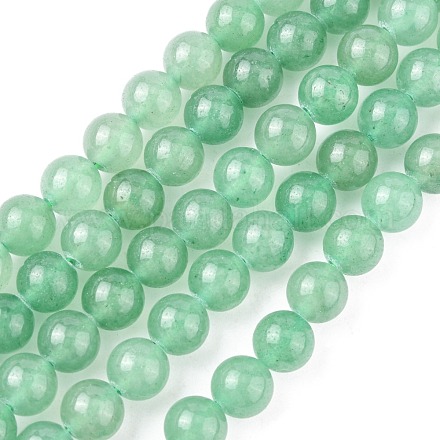 Chapelets de perles en aventurine vert naturel X-G-G099-8mm-17-1