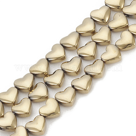 Chapelets de perles en hématite synthétique sans magnétiques X-G-T061-101H-1