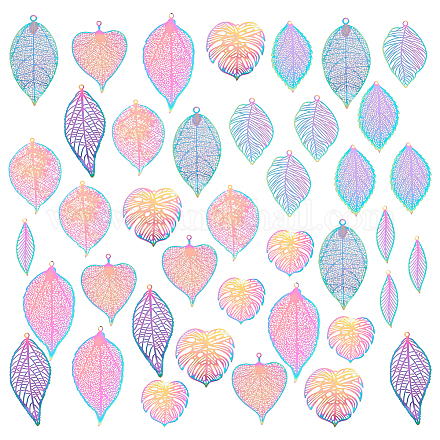 40 шт. 10 стиля ионного покрытия (IP) 201 нержавеющая сталь филигранные большие подвески STAS-PH0005-51-1