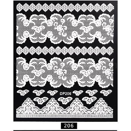 ネイルステッカーデカール  水転写  3dフラワーデザイン  ネイルチップの装飾用  ホワイト  9.1x7.3cm MRMJ-TA0004-C06-1