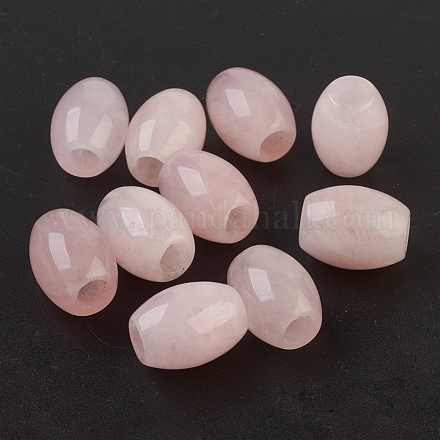 Natürlichen Rosenquarz europäischen Perlen X-G-F580-A06-1