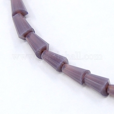 Opaque Solid Color Crystal Glass Faceted Cone Beads Strands GLAA-F023-A02-1