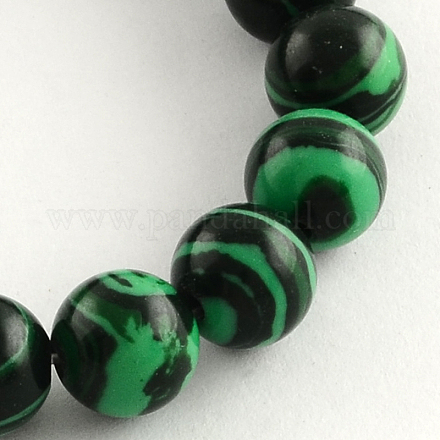 Round Dyed Gemstone Beads Strands G-R251-02E-1