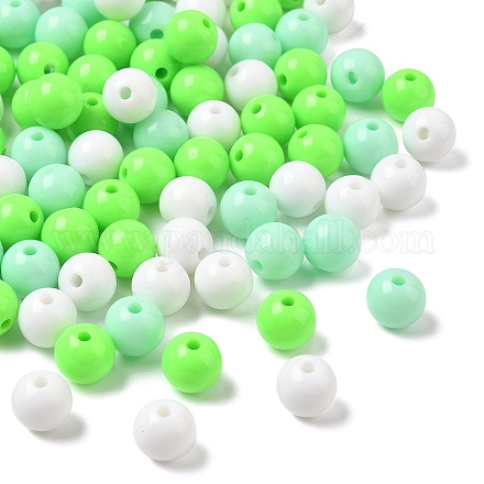 50шт 3 цвета непрозрачные акриловые бусины MACR-YW0004-01D-02-1