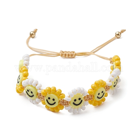 Браслеты из стеклянных бусинок BJEW-MZ00115-01-1