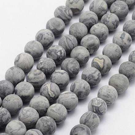 Fili di pietra naturale mappa / picasso pietra / picasso di perline jasper G-F518-16-10mm-1