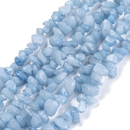 Brins de perles aquamarine naturelles teints G-F703-12-1