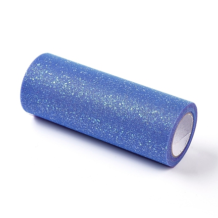 Rainbow Glitter Netting Fabric Sparkling Tulle Roll OCOR-WH0032-48A-1