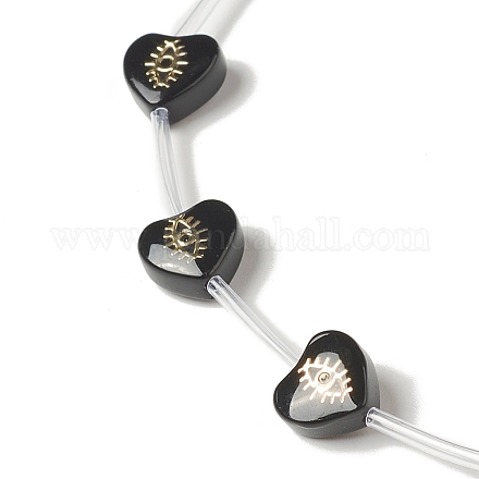 Chapelets de perles vernissées manuelles X-LAMP-F028-02-1