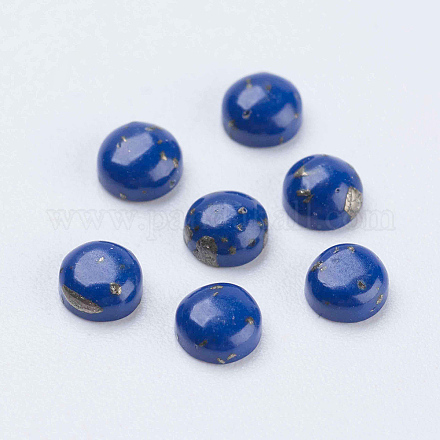 Cabochons synthétiques en lapis-lazuli G-F541-05-4mm-1