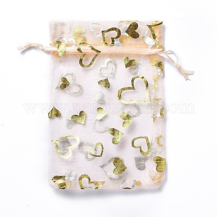Bolsas de organza con cordón para joyas OP-I001-B09-1