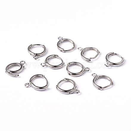 Brass Hoop Earrings X-EC205-NF-1