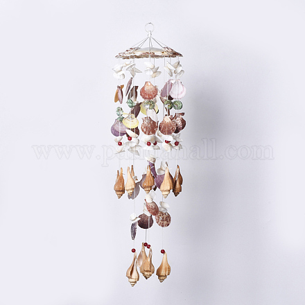 Carillons éoliens en perles de coquillage naturel DIY-XCP0004-02-1