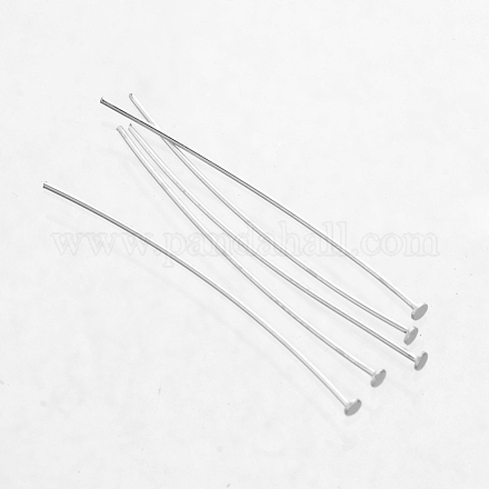 Pasadores de cabeza plana de plata esterlina X-STER-K017-30mm-S-1