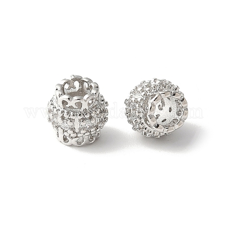 Латунные микро проложить Цирконий Европейский бисером KK-U067-08P-06-1