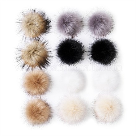 Fluffy Pom Pom Sewing Snap Button Accessories SNAP-TZ0002-B01-1