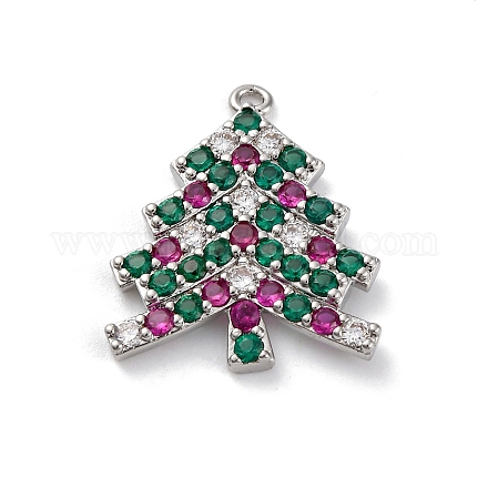 Рождественская серия латунные подвески с микропаве из кубического циркония KK-Q010-01P-07-1