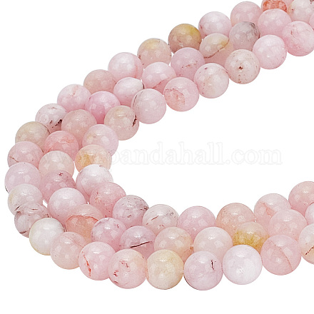 Hobbiesay 3 fili di perline di opale rosa imitazione naturale G-HY0001-63-1