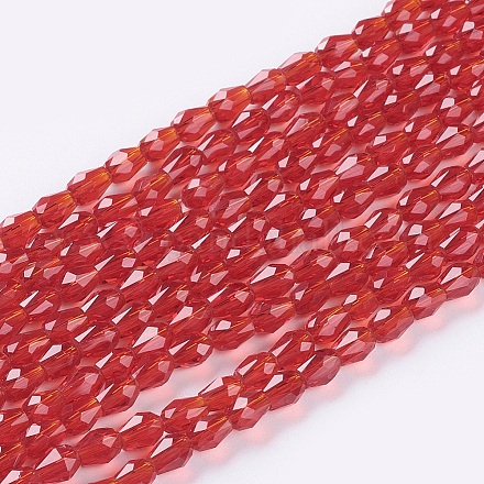 Chapelets de perles en verre à facettes X-GLAA-A036-F15-1