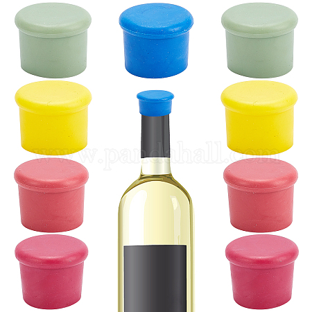 Wholesale Gorgecraft 10Pcs 5 Colors Silicone Bottle Cover 