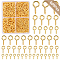 600Pcs Iron Screw Eye Pin Peg Bails, For Half Drilled Beads, Golden, 8~13x4~6.5x1~1.5mm, Hole: 2~4mm