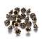 Tibetan Style Bell Filigree Bead Caps, Lead Free & Nickel Free, Flower, Antique Bronze, 9x5mm, Hole: 1.5mm